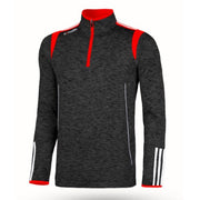 O'Neills Solar 3 Stripe Brushed Half Zip (Melange Black Red)