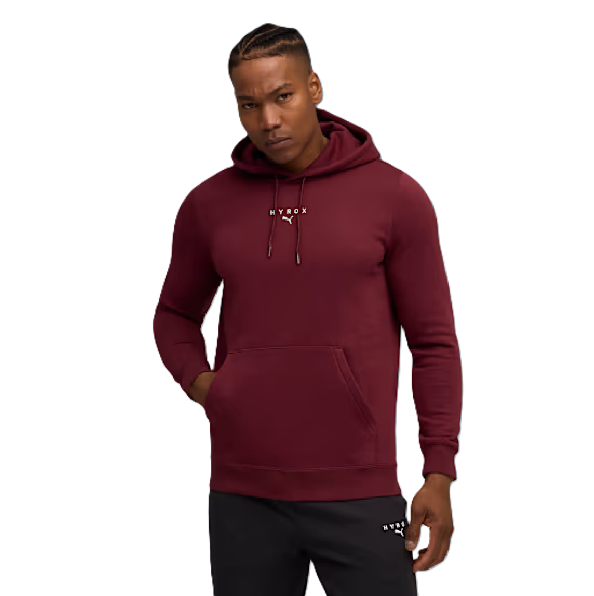 PUMA HYROX Mens Heavyweight Hoodie Ruby Shimmer