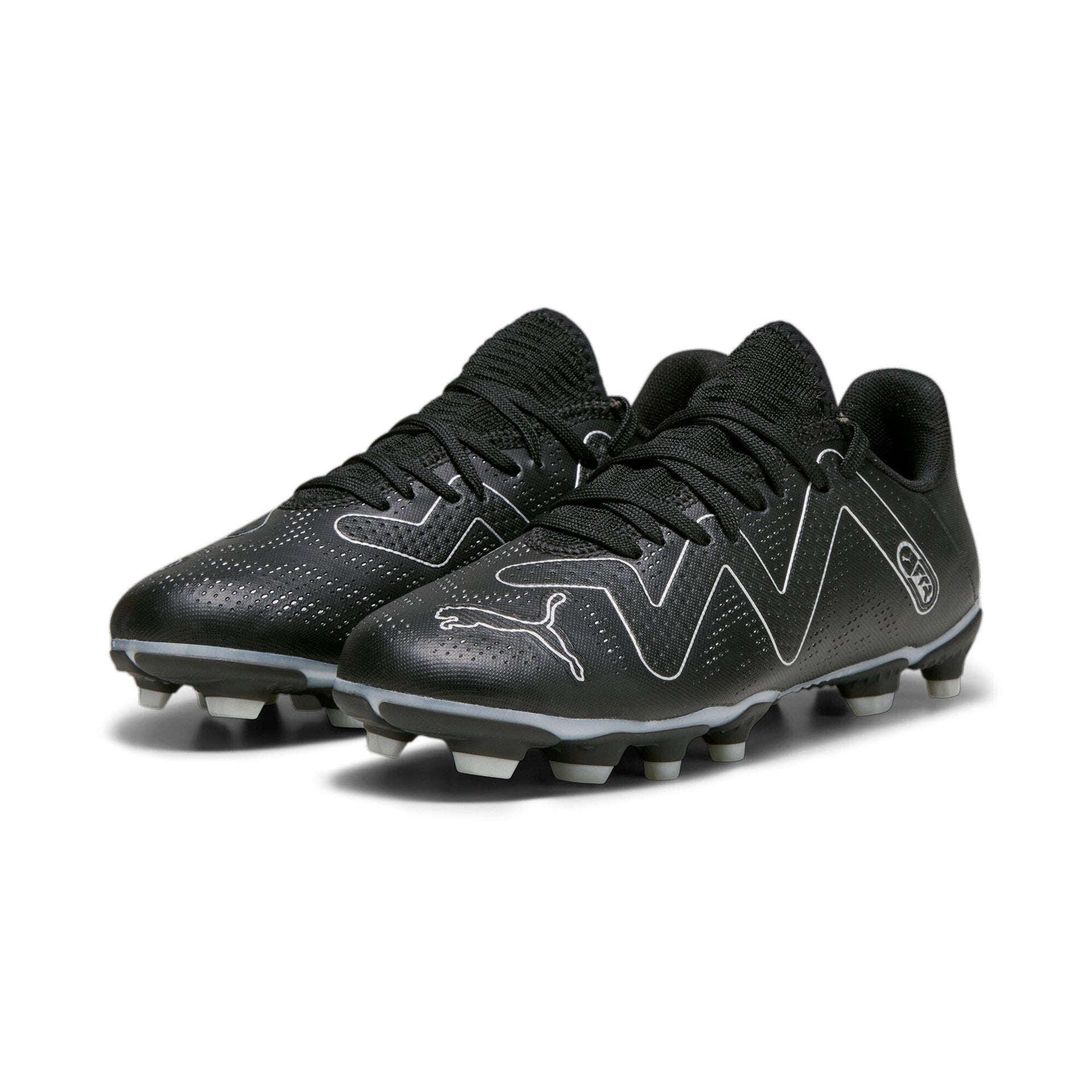 Puma Future Play Firm Ground Junior Football Boots Puma Black Silver