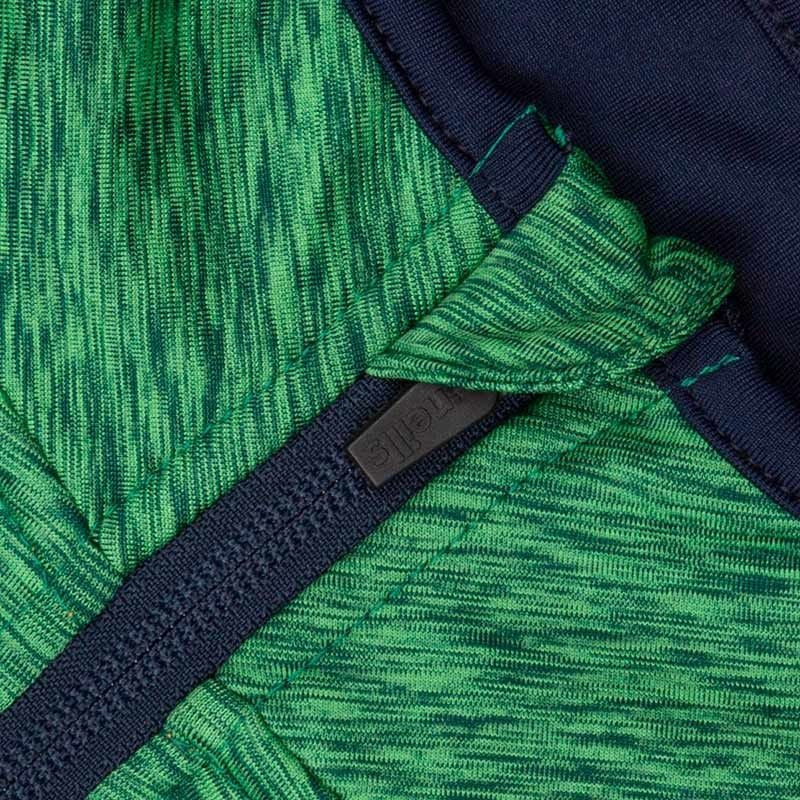 O'Neills Kasey 3 Stripe Brushed Half Zip (Navy Melange Green Amber)