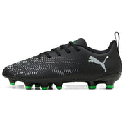Puma Future 8 Play Firm Ground Junior Football Boots Puma Black Cool Light Gray Flou Green (Black)