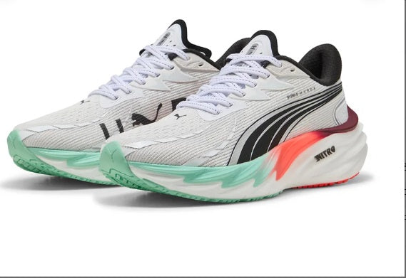 Puma Velocity Nitro Hyrox Women's Running Shoe White Mint Red