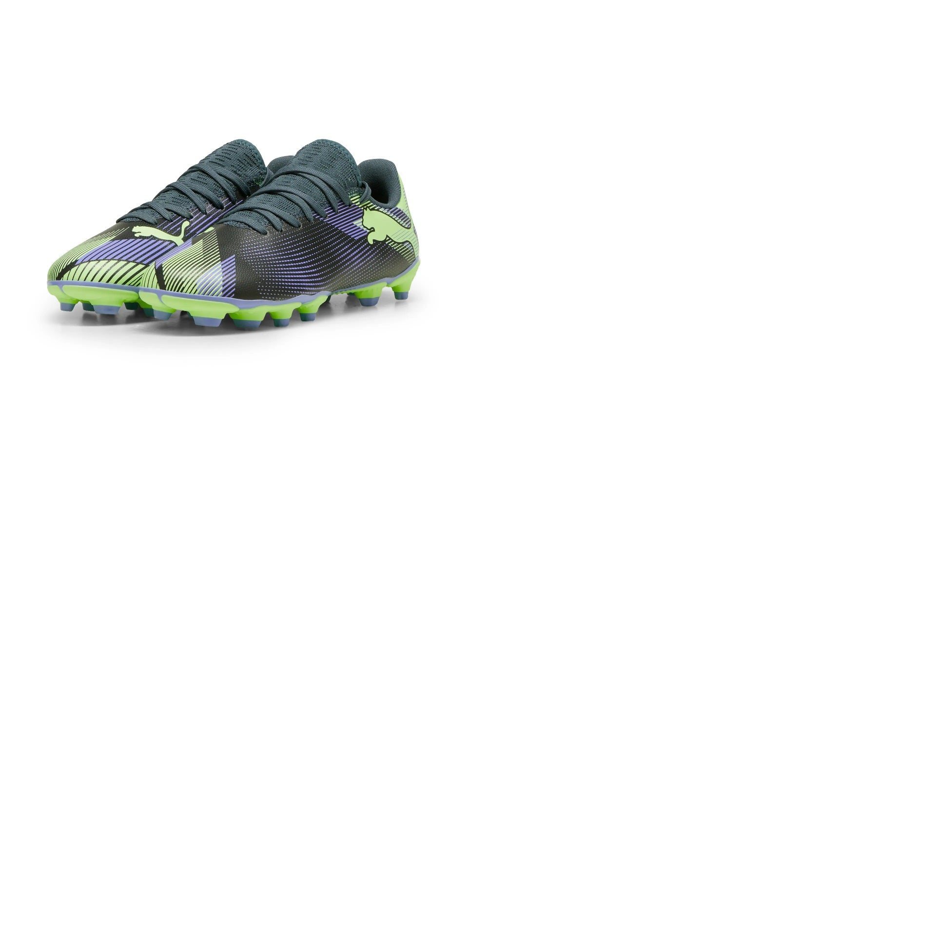 Puma Future 7 Play Firm Ground Junior Football Boots Grey Skies Elektro Purple (Grey Skies)