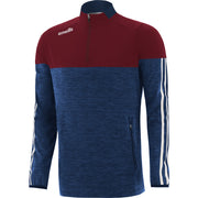 O'Neills Osprey Brushed Half Zip (Navy Melange Maroon White)