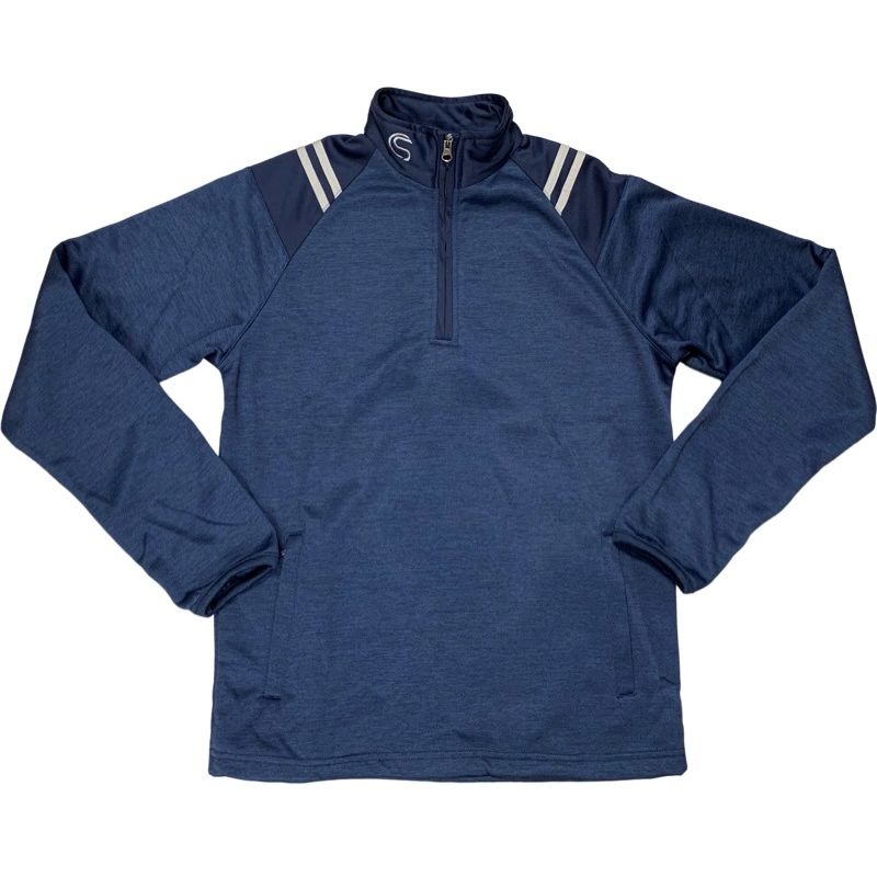 CS Club Half Zip Top Navy Grey