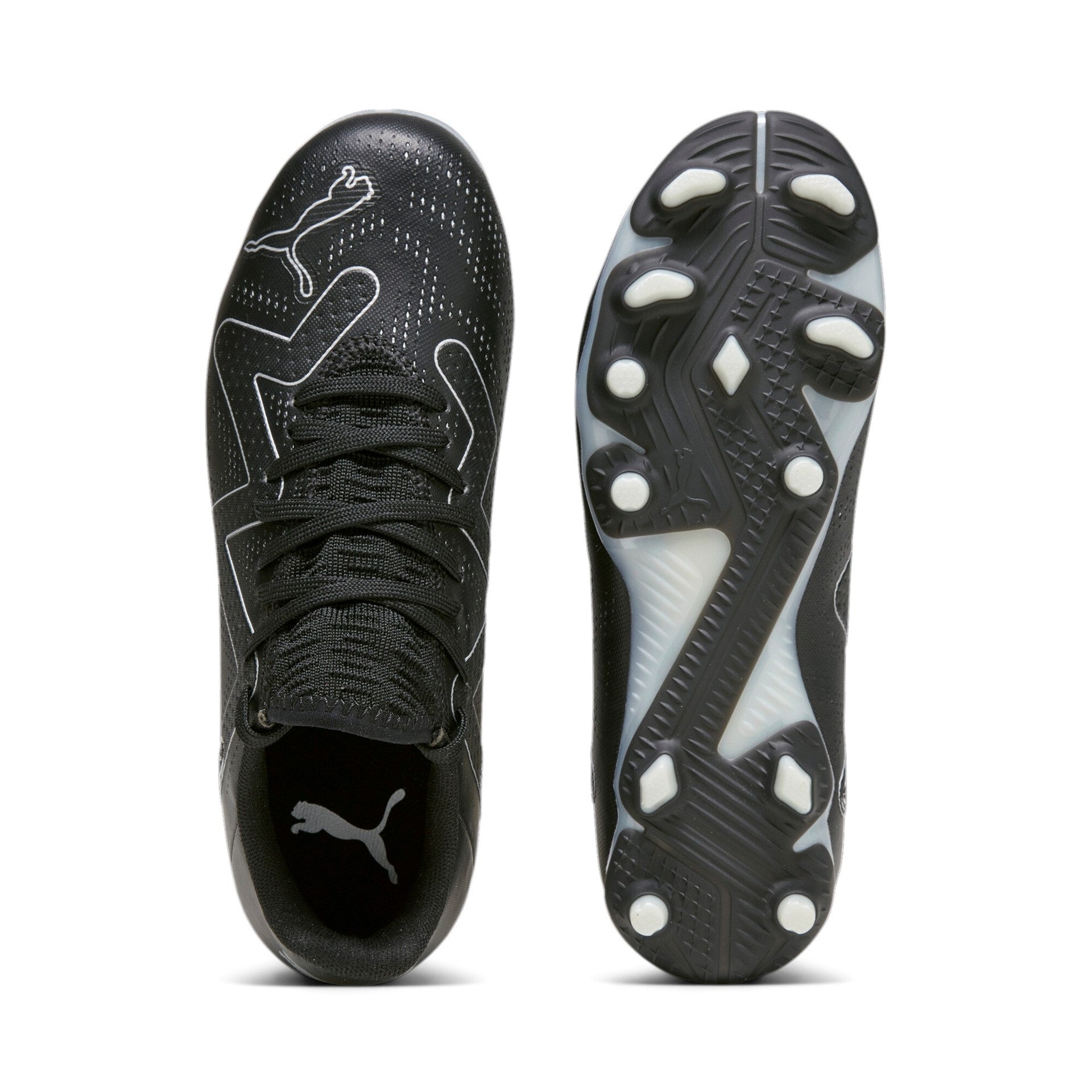 Puma Future Play Firm Ground Junior Football Boots Puma Black Silver