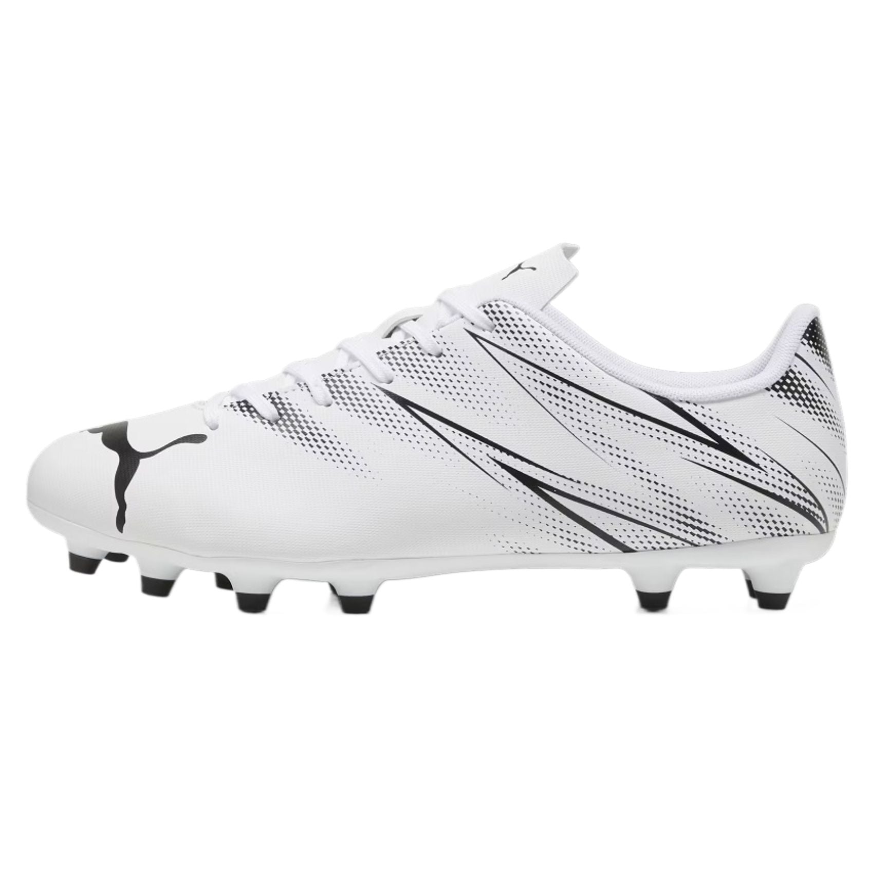 Puma Attacanto Firm Ground Junior Football Boots White Black (White Black)