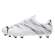 Puma Attacanto Firm Ground Junior Football Boots White Black (White Black)