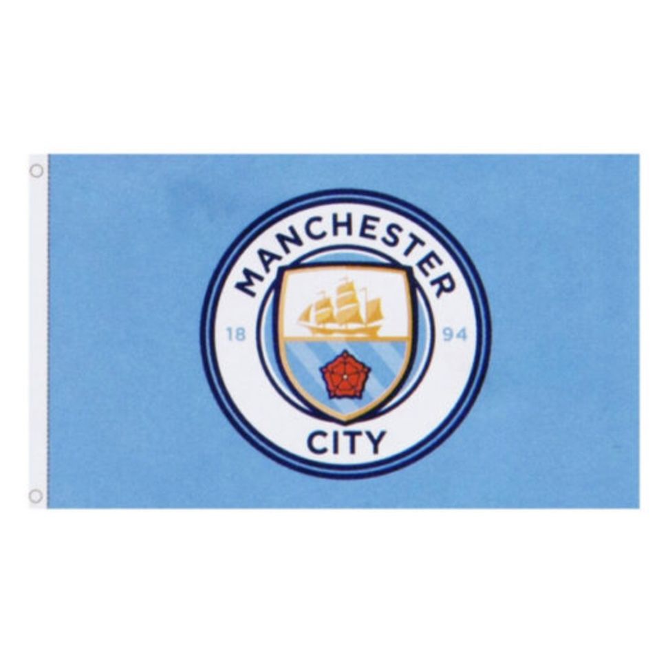 Manchester City FC Core Crested Flag