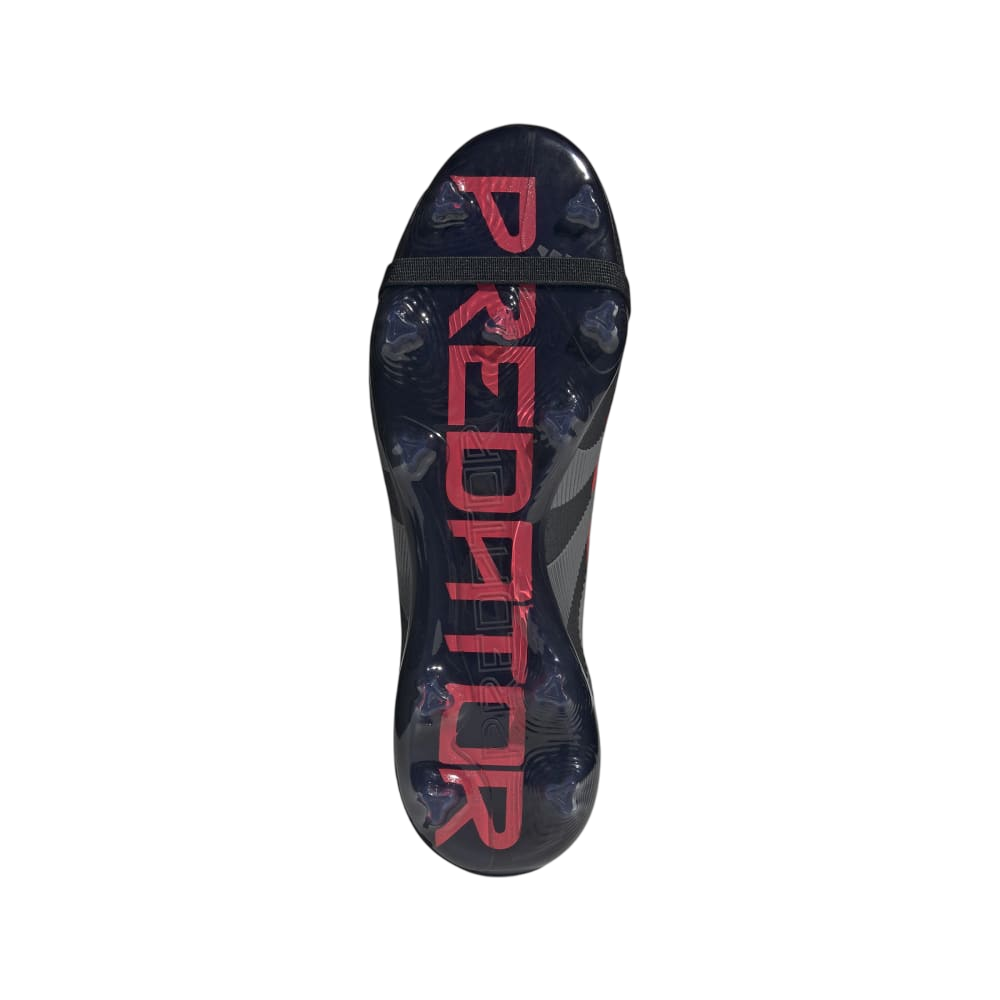 Adidas Predator Pro Firm Ground Football Boots Core Black Grey Fur Lucid Red