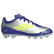 Adidas F50 Club Firm Ground Junior Football Boots (Silver)