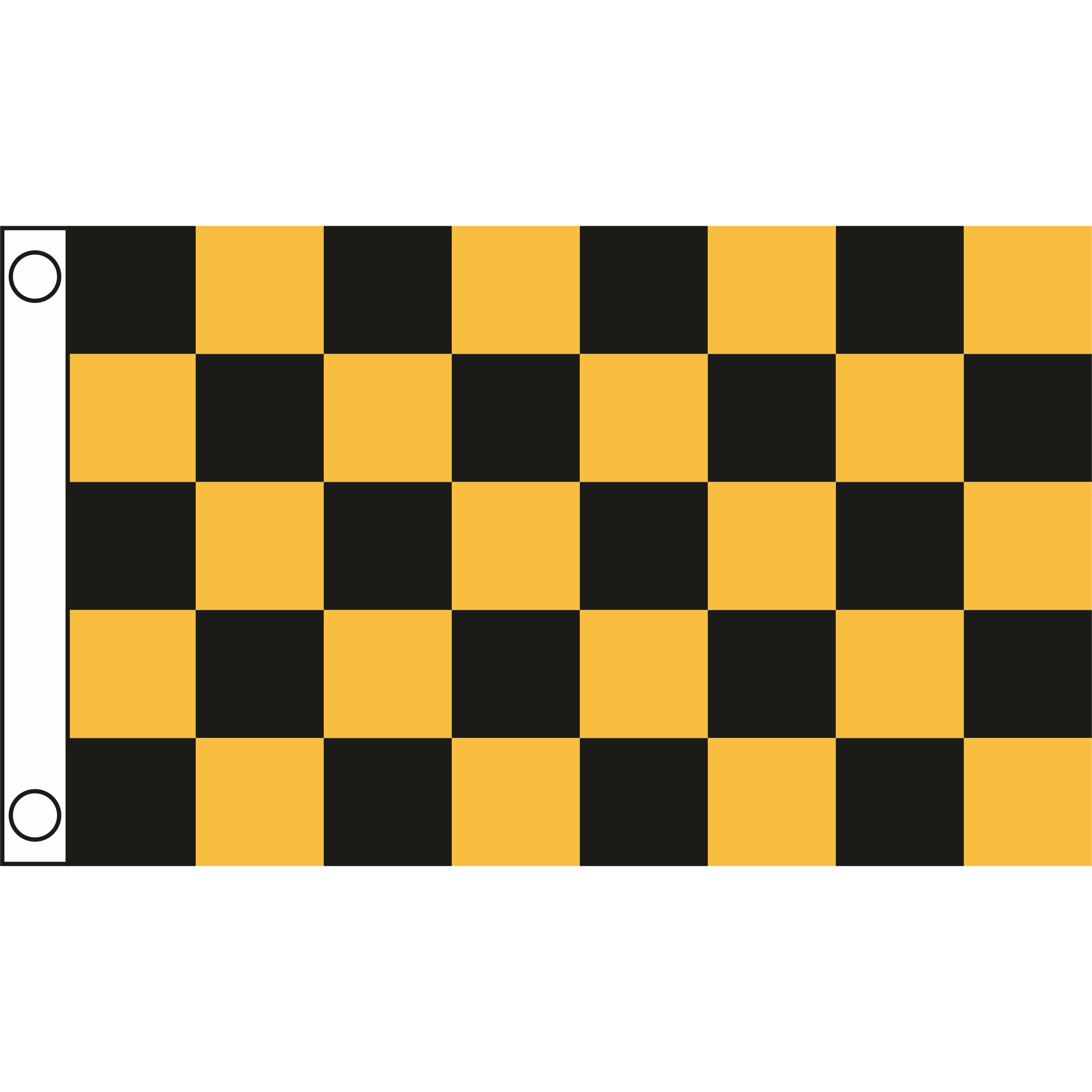 TCF 5X3 Checker Flag Black Amber