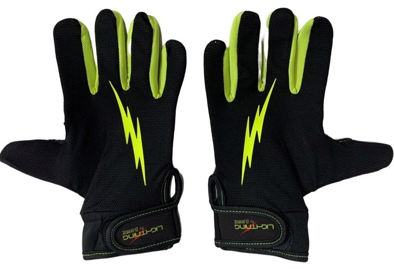 LS Lightning SuperMicro Mesh Gaelic Gloves Black Flo Yellow