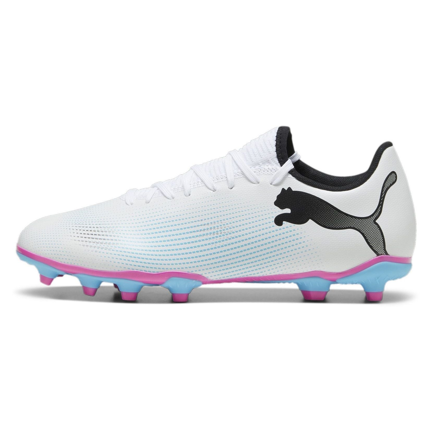 Puma Future 7 Play Junior Firm Ground Football Boots White Pink