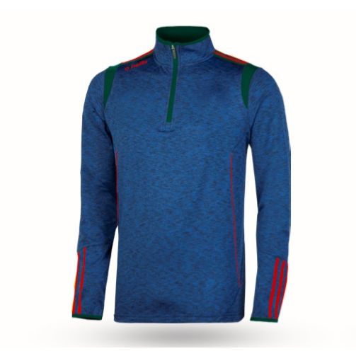 O'Neills Solar 3 Stripe Brushed  Half Zip (Melange Navy Red Green)