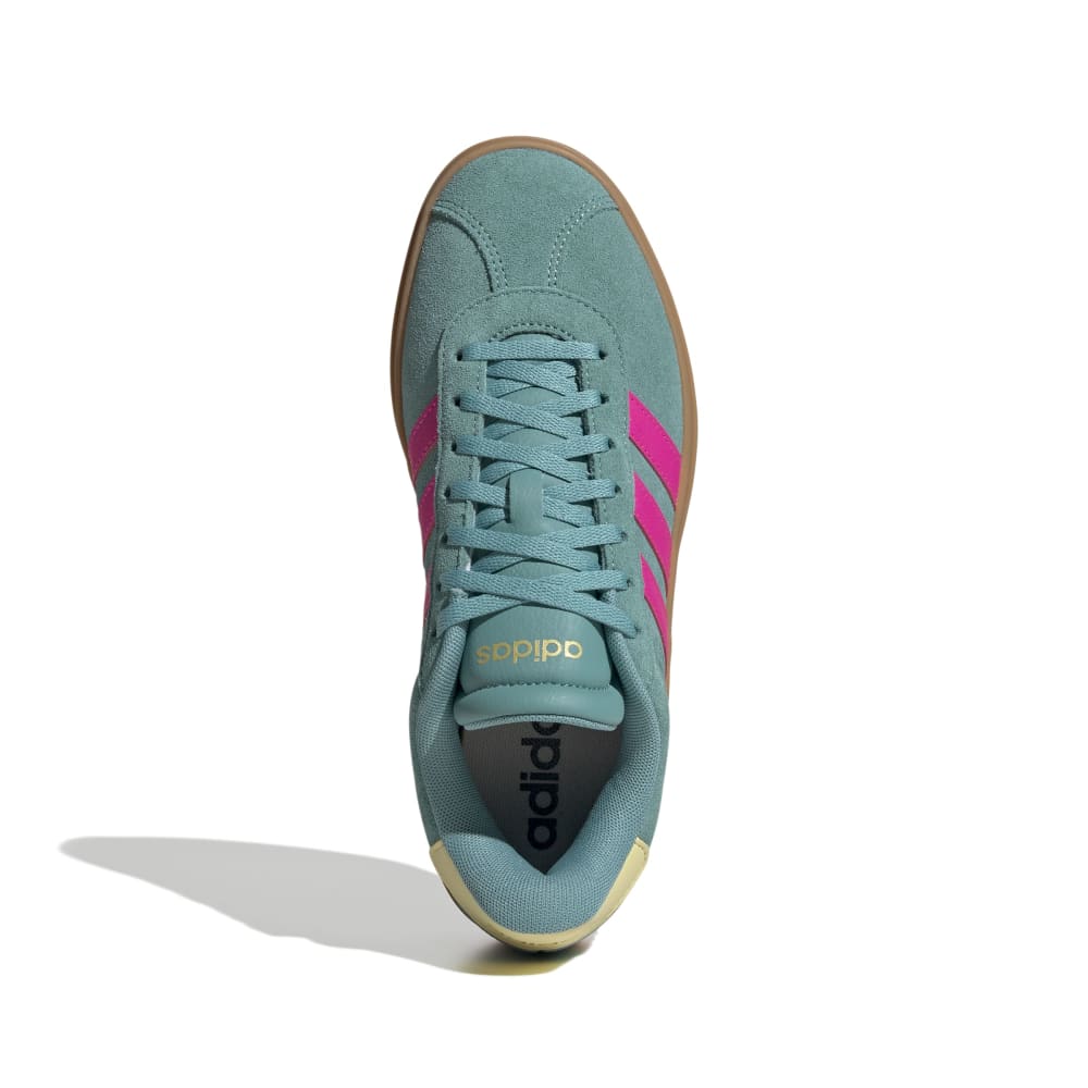 Adidas Women' VL Court Bold Shoes Turquoise Shock Pink Powder Teal Powder Yellow