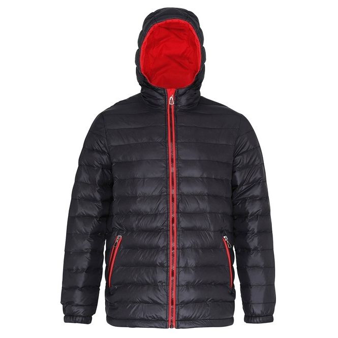 2786 Padded Jacket (Black Red)