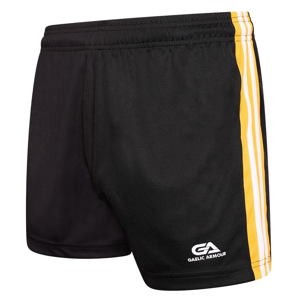 Gaelic Armour Gaelic Shorts Black Amber White