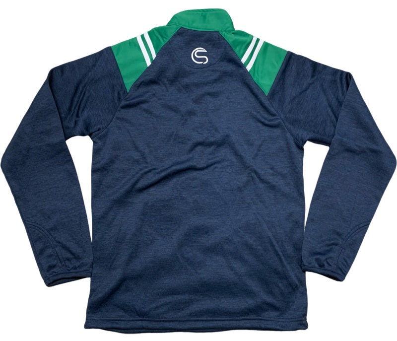 CS Club Half Zip Top Navy Green White