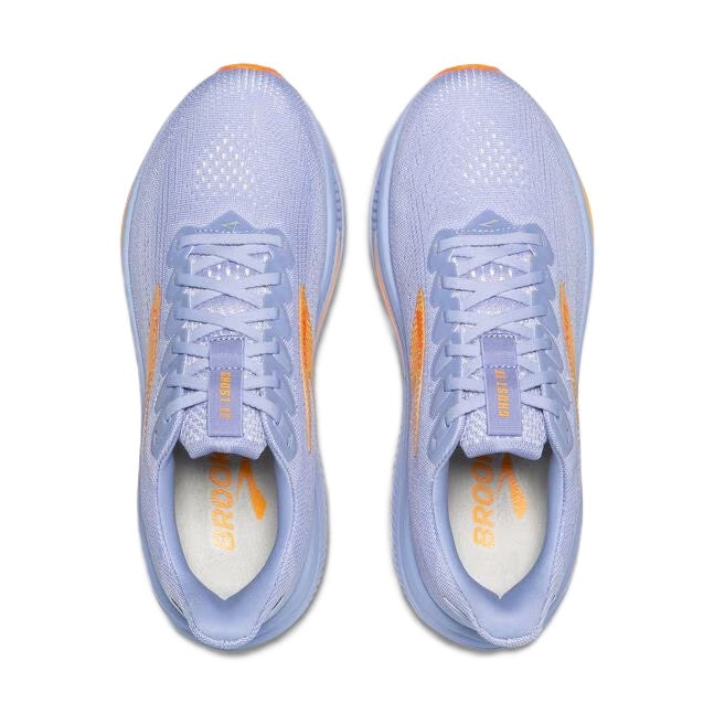 Brooks Ghost Womens Running Shoe Blue Heron White Orange