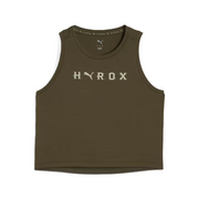 PUMA HYROX CLOUDSPUN ThermoAdapt Crop Tank Dark Olive