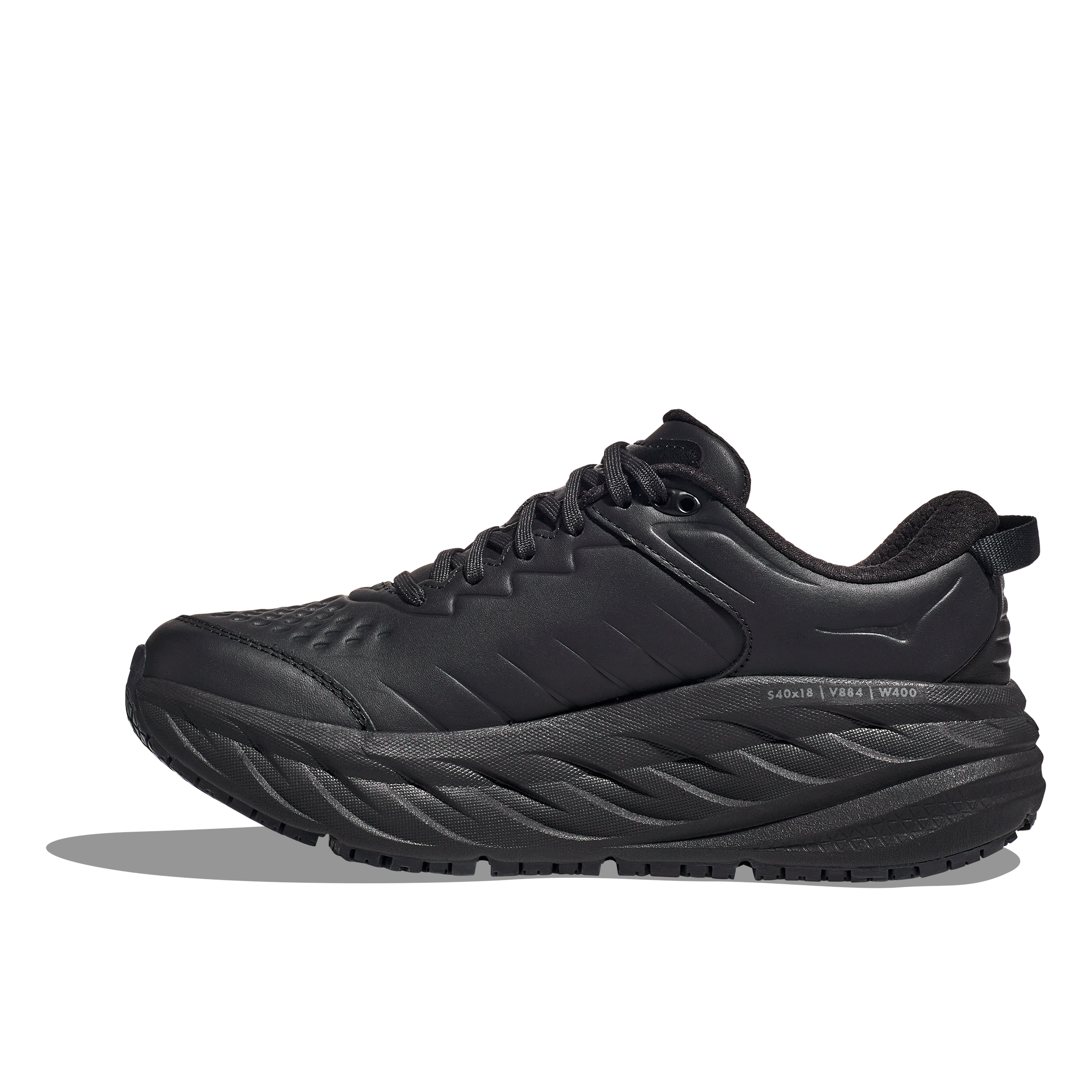 Hoka Bondi SR Leather Men's Running Shoes Black