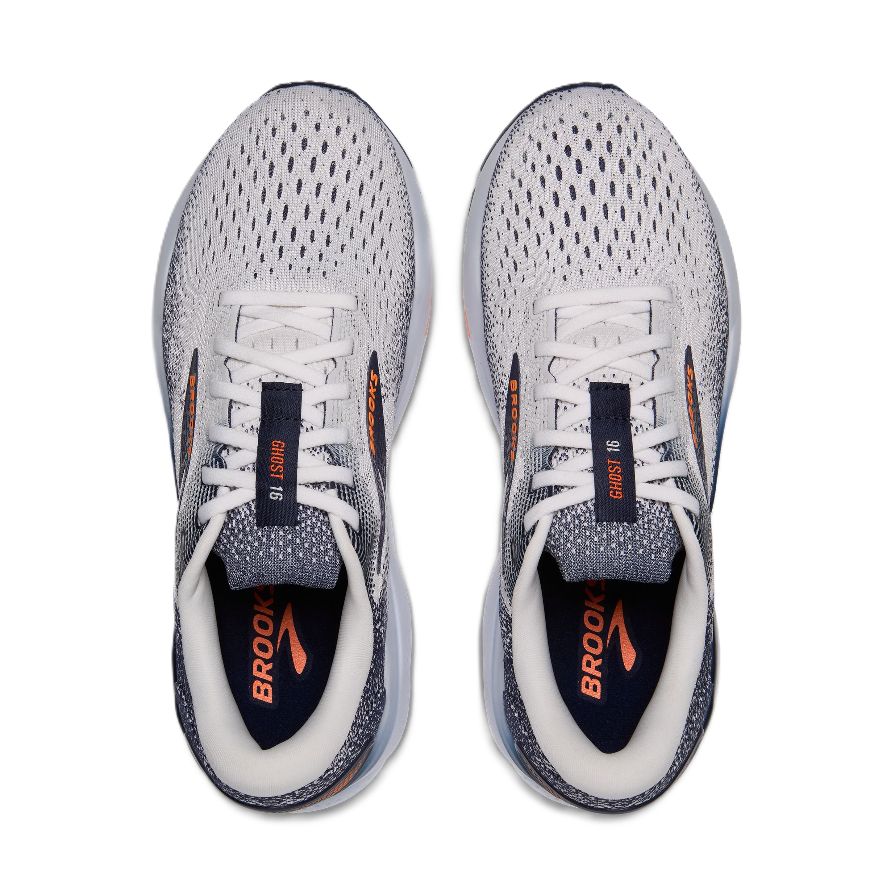 Brooks Ghost 16 Men's Running Shoes  White Peacoat