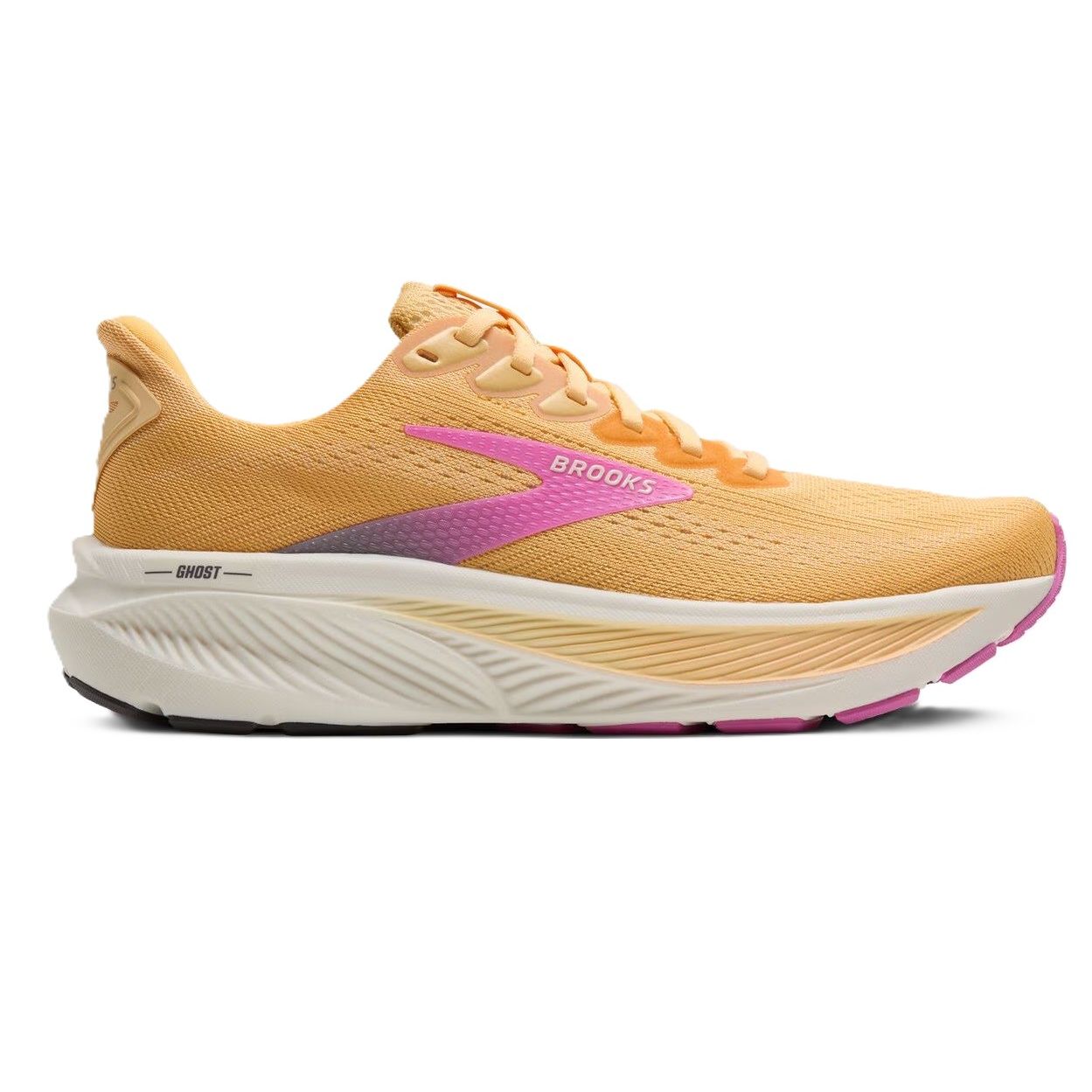 Brooks Ghost 17 Womens Running Shoe Apricot Grey Pink