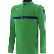 O'Neills Focus Brushed Half Zip Top Green Navy White