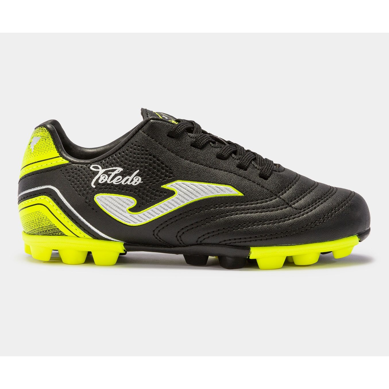 Joma Toledo Junior Hard Ground Football Boots (Black Flo Yellow)