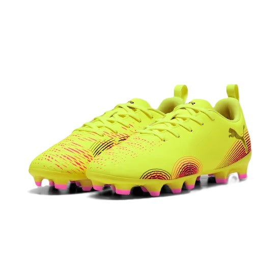 Puma Future 8 Play Firm Ground Junior Football Boots Yellow Alert Puma Black (Yellow Black)