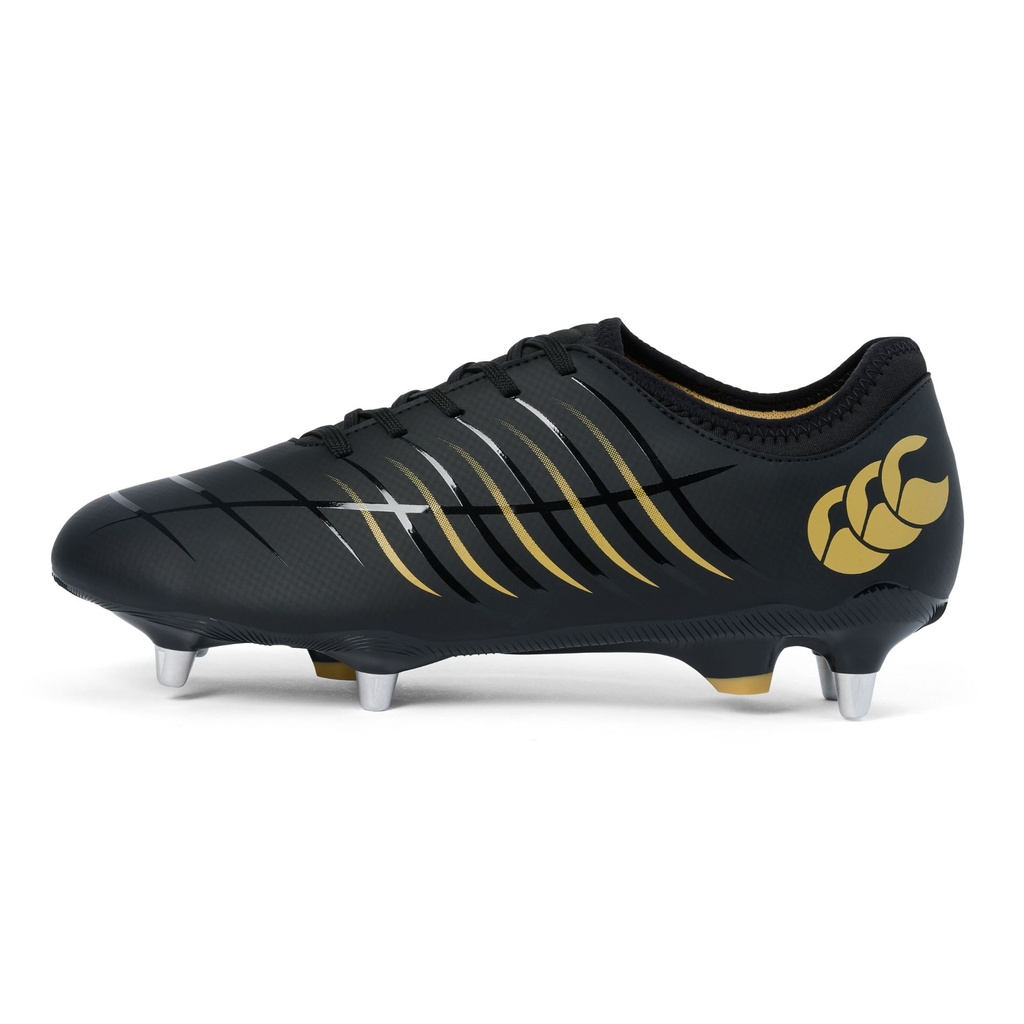 Canterbury Phoenix 2.0 Team Adults Soft Ground Rugby Boots Black Gold