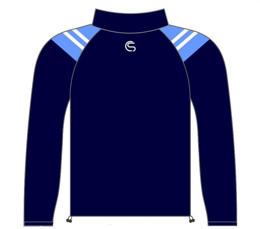 CS Club Half Zip Top Navy Sky White
