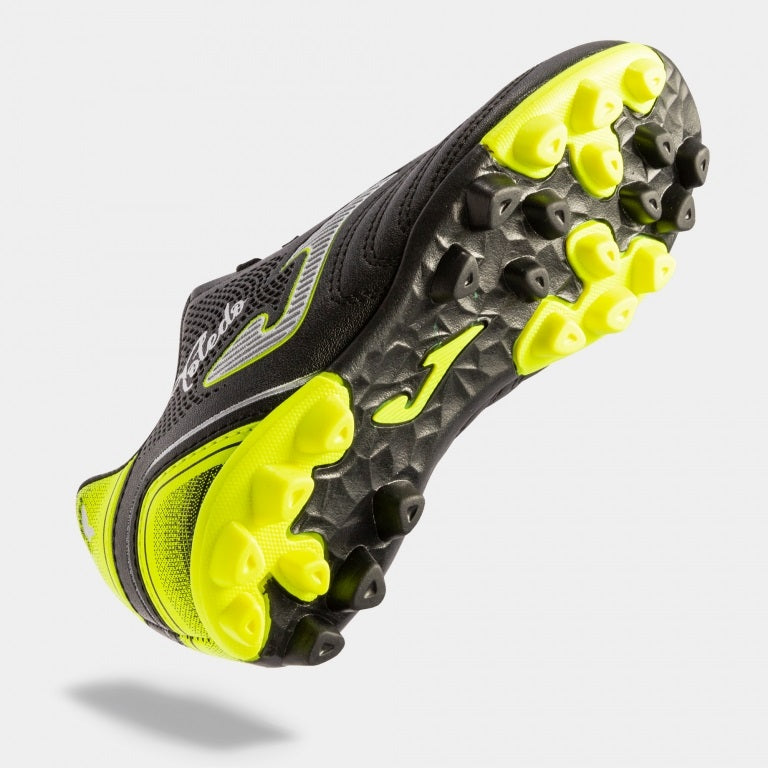 Joma Toledo Junior Hard Ground Football Boots (Black Flo Yellow)