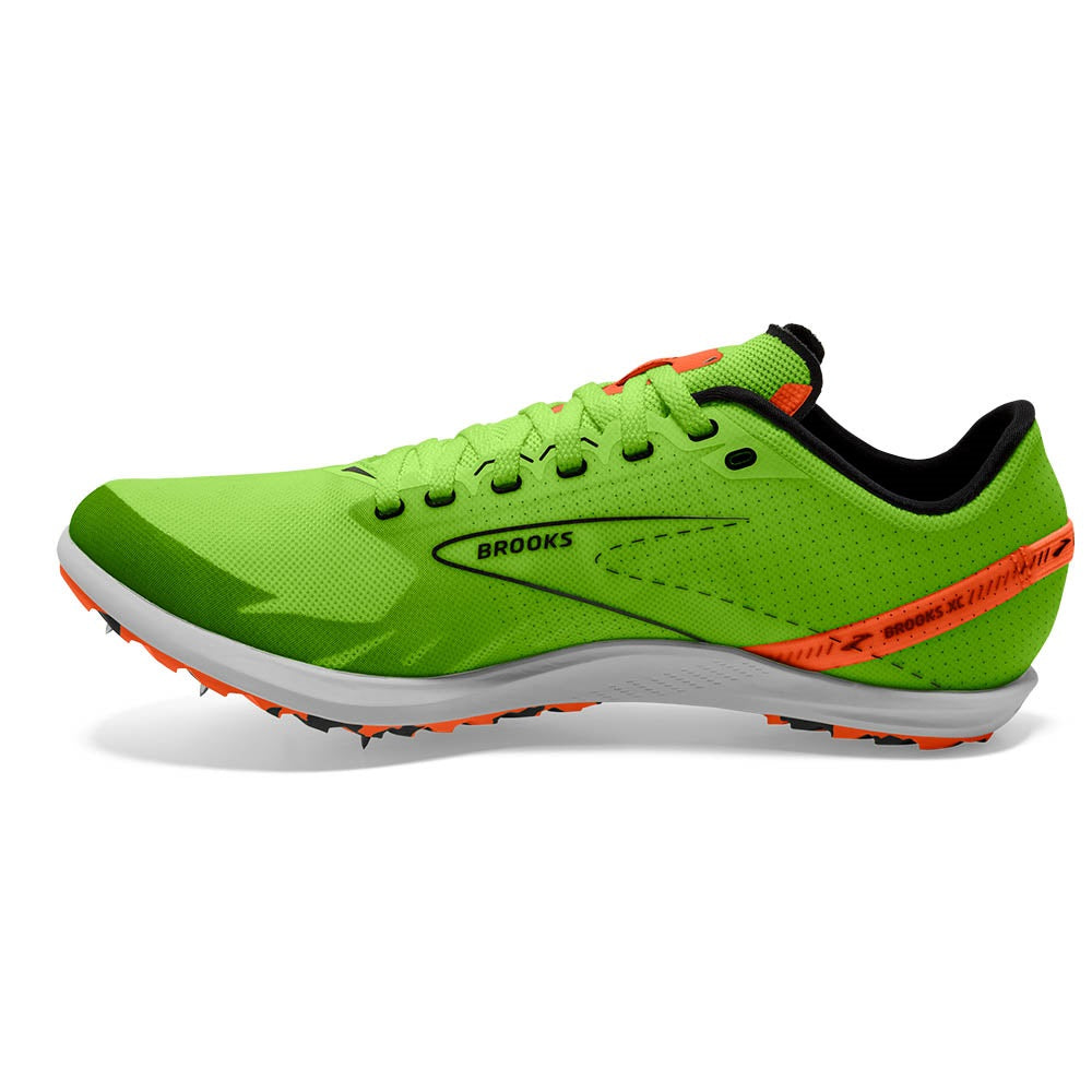 Brooks Draft XC Unisex Running Spikes Green Gecko