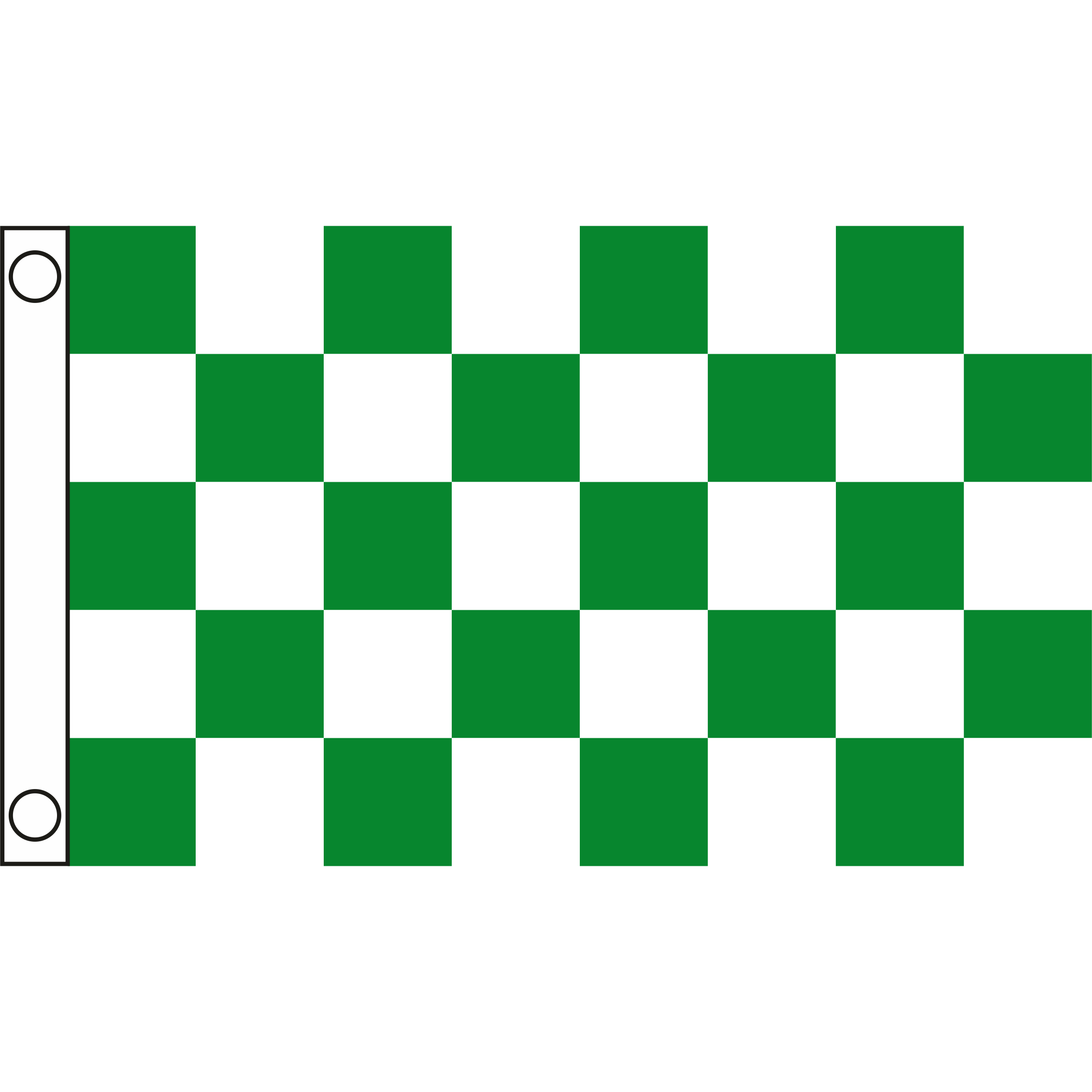 TCF 5X3 Checker Flag Green White
