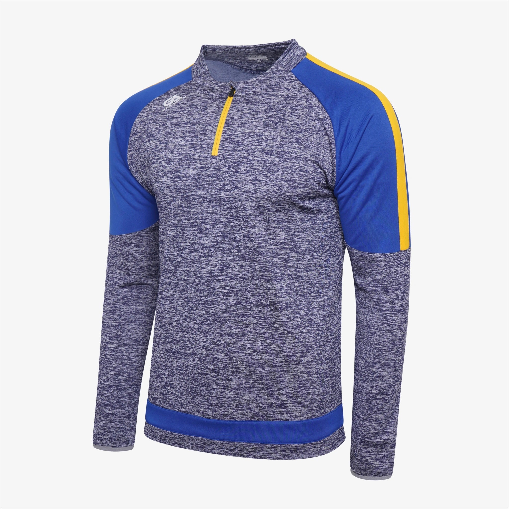 Gaelic Armour 1/2 Zip Round Neck Sweat Marl Navy Royal Amber