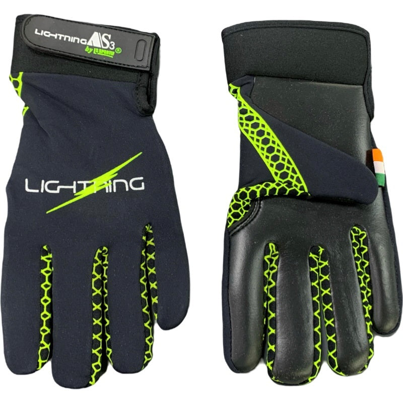 LS Lightning AS3 Gaelic Gloves Black Yellow