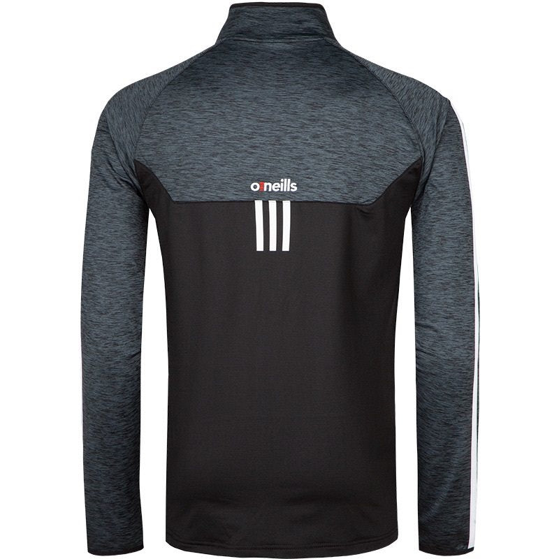 O'Neills Kasey 3 Stripe Brushed Half Zip (Black Melange Black White)