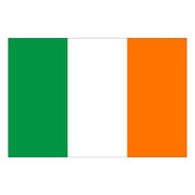 Flag with green and orange vertical stripes on a white background