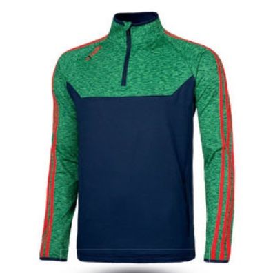 O'Neills Kasey 3 Stripe Brushed Half Zip (Navy Melange Green Red)