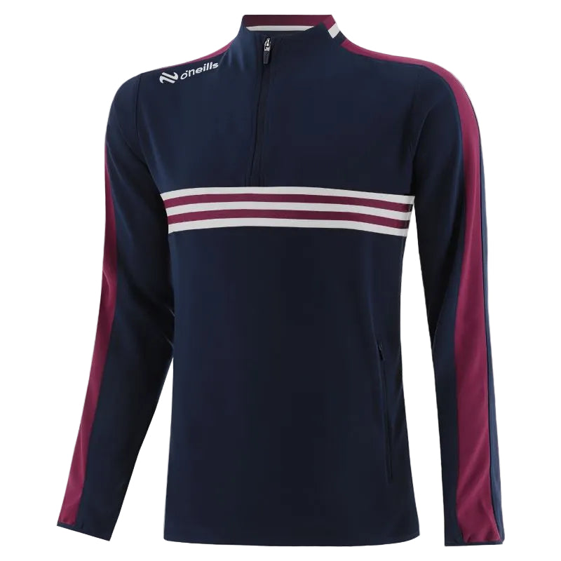 O'Neills Dromore Squad Half Zip Navy Maroon White