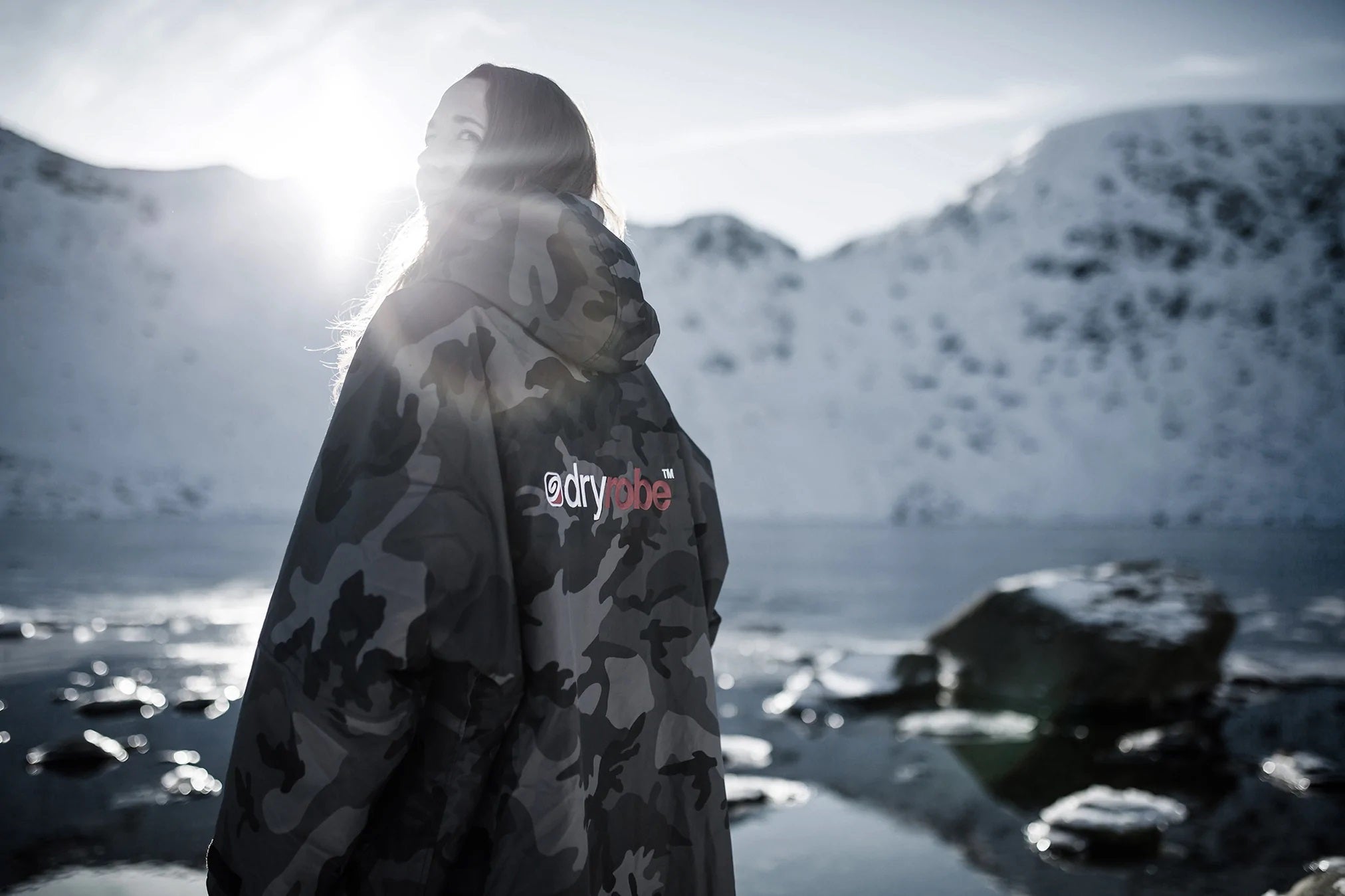 Dryrobe Advanced long Sleeve Changing Robe Grey Camo