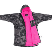 Dryrobe Advanced long Sleeve Changing Robe Black Camo Pink