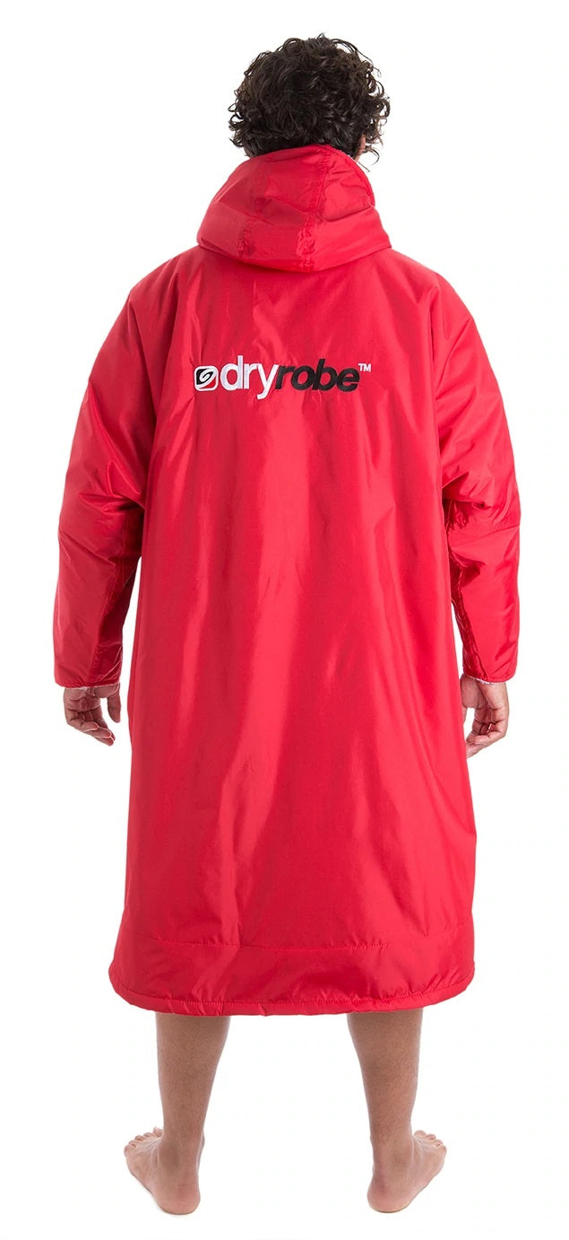 Dryrobe Advanced long Sleeve Changing Robe Red Grey
