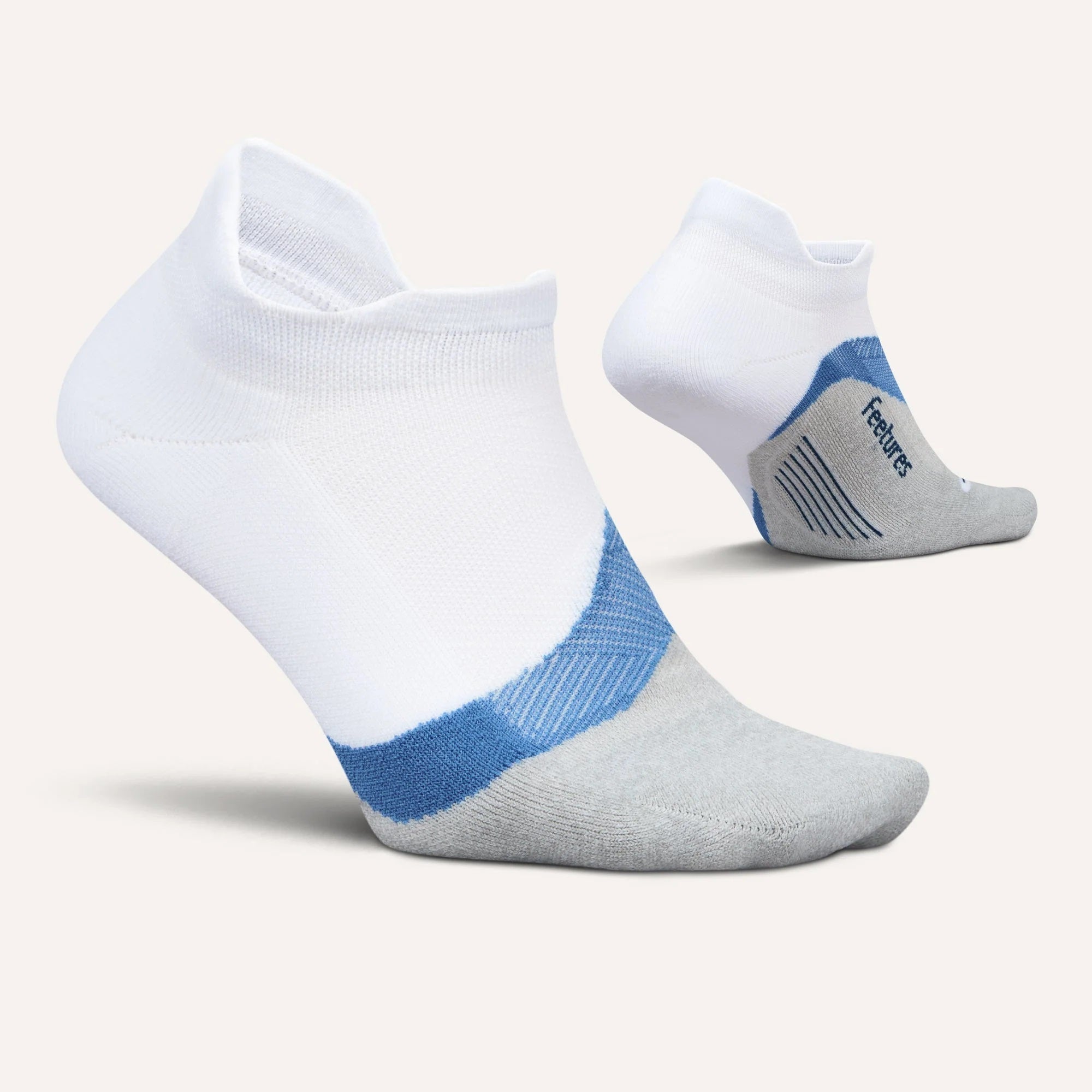 Feetures Elite Light Cushion Tab Socks White Tide