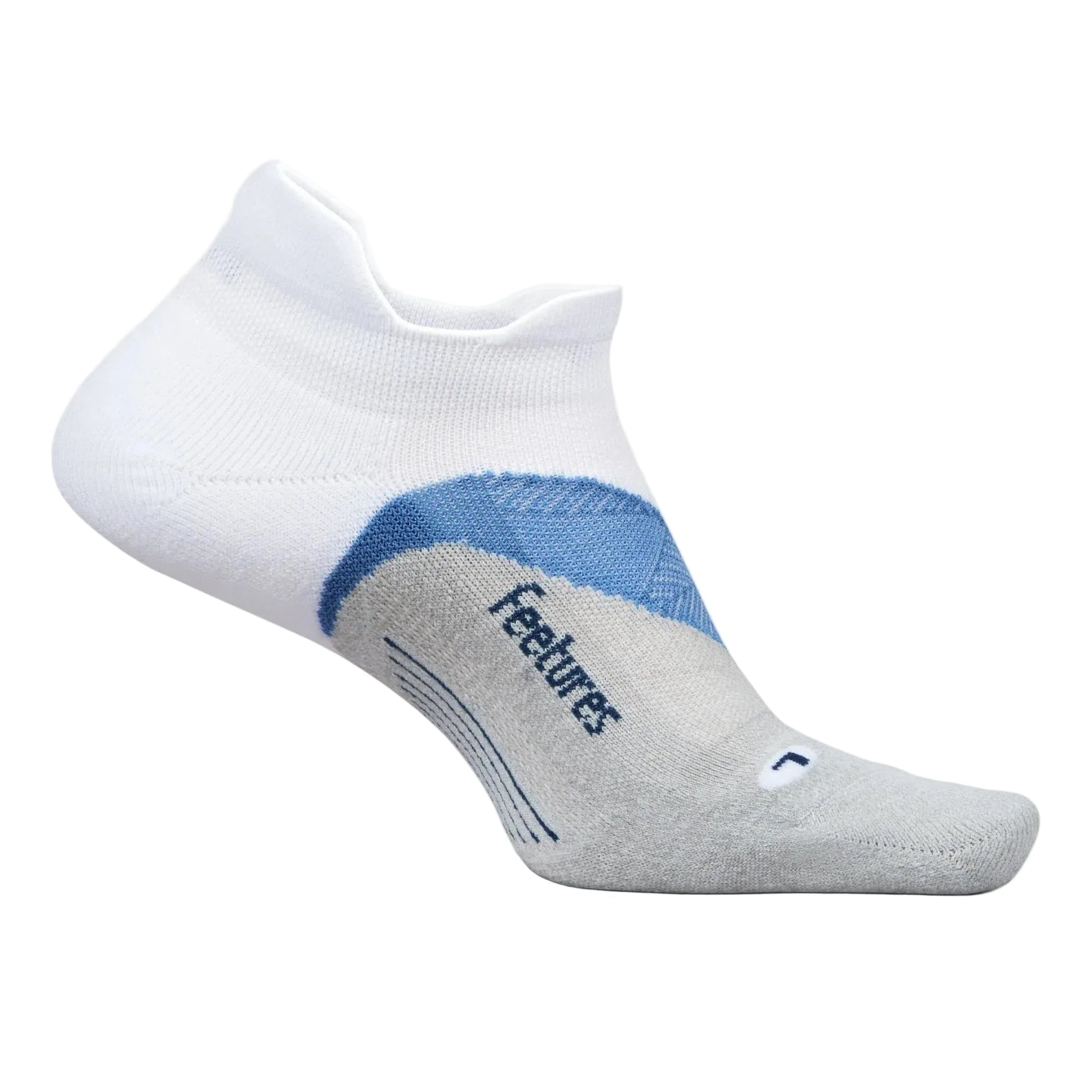 Feetures Elite Light Cushion Tab Socks White Tide