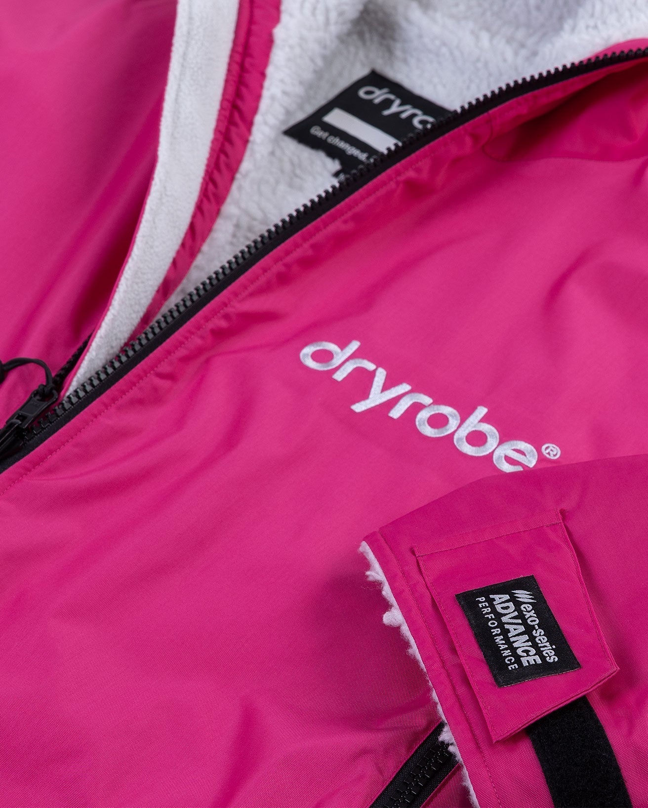 Dryrobe Advanced long Sleeve Changing Robe Pink Grey