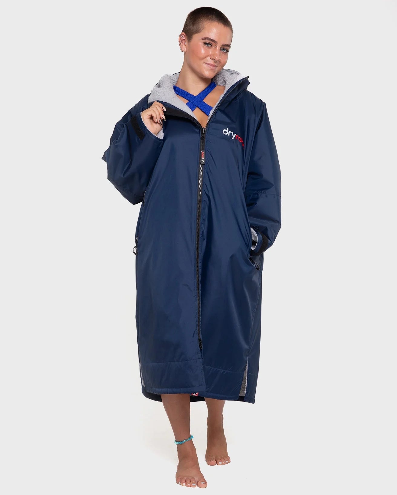 Dryrobe Advanced long Sleeve Changing Robe Navy Grey