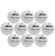 Multiple ATAK Gaelic Trainer balls arranged in a grid on a white background